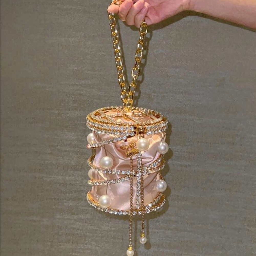 Chic Gold and Pink Women's Clutch